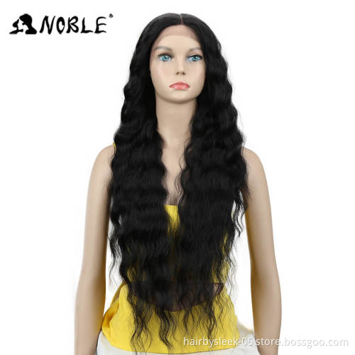 Noble wholesale 25 inches synthetic long kinky curl wigs hair Female ombre color jerry curl bohemian hair synthetic wigs